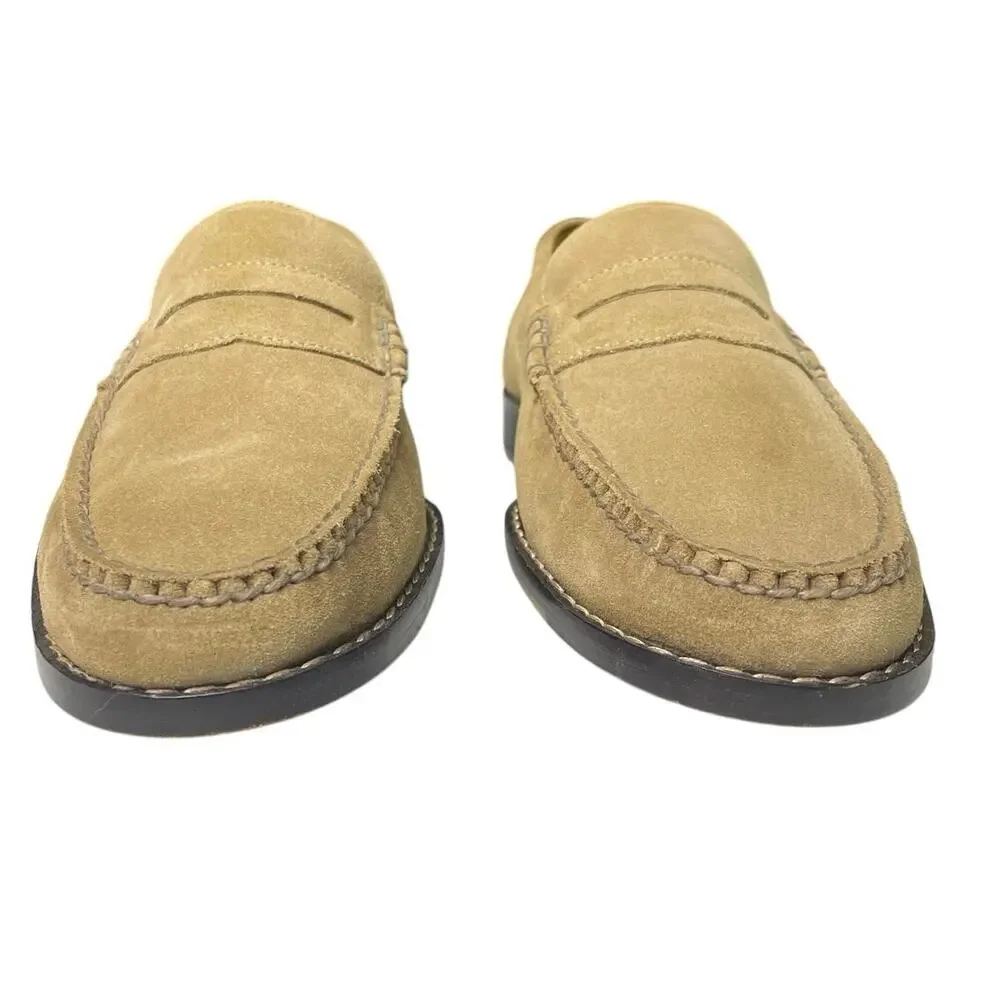 EUC - Cole Haan Pinch Prep Birchbeige Suede Penny Loafers